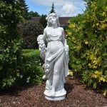 Jardin Femmes-Avec Couronne de Fleurs Sculpture en Pierre 175 CM 320 KG Béton