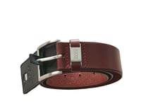 Boss Mens Connio Dark Brown Leather Belt Size 85 / 32 for a 30" Waist