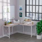 Computer Desk L Shaped Corner Industrial Table Workstation PC Gaming Home Office