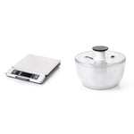 OXO Good Grips 5kg Stainless Steel Food Scale, 1.2 & Good Grips Salad Spinner