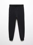 Mango Kids' Zip Pocket Detail Draw String Joggers, Black