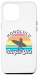 Coque pour iPhone 12 Pro Max Honolulu Surfer Girl Hawaii Hawaii Surf Beach Cute