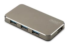 DIGITUS Hub 4-port USB 3.0 SuperSpeed, Power Supply, HQ aluminum