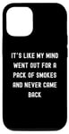 Coque pour iPhone 12/12 Pro Sayings Sarcastic Sayings, It's Like My Mind Went Out for a Pack