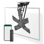 SmartLife Motorised TV Ceiling Mount - 23-65" - Maximum Supported Screen Weight: 30 kg - Rotatable - Tiltable - Minimum Ceiling Distance: 140 mm - Remote Controlled - Steel - Black