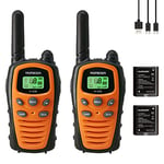 Walkie Talkies Rechargeable for Adults, Long Range PMR Two Way Radios Walky Talky with Flashlight VOX 1200 mAh Battery