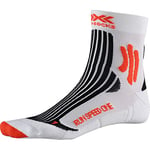 X-Socks Run Speed One Chaussette Mixte Adulte, Arctic White/Sunset Orange, FR : S (Taille Fabricant : 35-38)