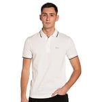 BOSS Men's Paddy Curved Polo Shirt, White100, XXL