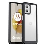 SKALO Motorola Moto G73 5G Transparent TPU Bumper Skal - Svart Svart