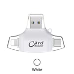 Lecteur de carte OTG multifonction 4 en 1,caméra TF,lecteur de carte SD,pour iphone 12/12mini/11/X/8/7 7s 6 6s - Type white