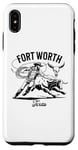 Coque pour iPhone XS Max Rodéo de Fort Worth, Texas, Bull Rider, Steer Wrangler Cowboy