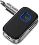 Récepteur Bluetooth 5.0,Adaptateur Bluetooth Voiture 3.5mm Aux Jack Transmetteur Bluetooth Voiture avec sans Fil Réduction du Bruit pour Écouteurs Portables Haut-parleurs Chaîne Stéréo(Q1028)