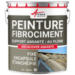 Peinture fibro ciment pour encapsulage support amiante / plomb : ARCACOVER AMIANTE Gris 10 L