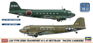 1:200 Hasegawa L2d Type Zero Transport & C-47 Skytrain Pacific Carr.Kits HG10687