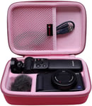 EVA Dur Étui pour Sony ZV-1F ZV-1 ZV-1 II Camera vlog Sac Etui Appareil Photo(Rose)(Q615)