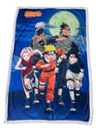Homadict Naruto Plaid Sherpa 100x150cm équipe 7 - Couverture Polaire pour Fan de Mangas - Chaud - Doux - Qualité Elevée - Confortable - Licence Officielle