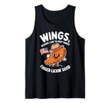 Funny Chicken Wings Finger-Lickin' Good USA Flag Patriotic Tank Top