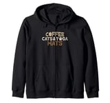 Coffee Cats and Yoga Mats Zip Hoodie