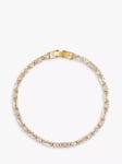 Orelia Baguette Stone Tennis Bracelet, Gold