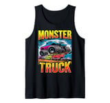 Monster Truck Crushing Cars Tee for Monster Truck Lovers Tank Top