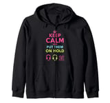 Call Center Agent Technical Support Customer Service Zip Hoodie