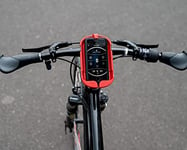 Sminno CESAcruise S Support Universel pour Smartphone & kit Mains Libres, vélo électrique, Scooter, Tableau de Bord avec Application Adulte-Mixte, Rouge, Taille Unique