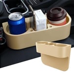 deemars Porte-Tasse de Voiture, Siège Auto Seam Wedge Cup Holder, Accessoires de Voiture Tasse de Siège de Véhicule Boîte de Support de Boissons de Téléphone Cellulaire (De Couleur crème)