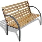 Banc de jardin Banc d'extérieur Banquette 120 cm Bois et fer 81780