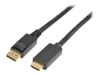 Prokord Hdmi-kabel 5m. Displayport Hdmi Sort