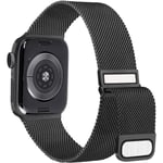 (42mm/44mm45mm, Svart) Metallklockarmband Kompatibelt med Apple Watch 38mm 40mm 41mm 42mm 44mm 45mm, Metall Rostfritt Stål Kompatibelt för iWatch 8 7 6