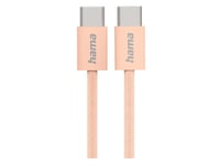 Hama Fabric, 1 M, Usb C, Usb C, Usb 2.0, 0,48 Gbit/S, Orange