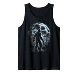 Bigfoot Silhouette Moon Night Sky Sasquatch Hunter Bigfoot Tank Top