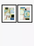 John Lewis Cartissi Studio 'City Gridlock' Framed Print & Mount, Set of 2, 63.5 x 53.5cm, Blue