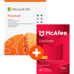 Pack Microsoft 365 Personnel - 1 utilisateur + McAfee LiveSafe - nombre d&#039;appareils illimité - Abonnement 2 ans