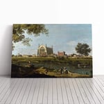 Big Box Art Canvas Print Wall Art Giovanni Canaletto Eton College | Mounted and Stretched Box Frame Picture | Home Decor for Kitchen, Living Room, Bedroom, Hallway, Multi-Colour, 20x14 Inch