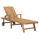 Transat chaise longue bain de soleil bois Helloshop26