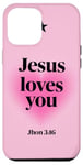 iPhone 12 Pro Max Jesus Love You Christian Religious Pink Aura Heart Cute Case