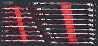 KS Tools 922.0043 - Module de Clés Mixtes Ultimate, 17 Pièces - Jeu de Cle Plate - Outillage Garage Mecanique - Fabriqués en Chrome Vanadium Léger et Robuste - Finition Satinée - 17 Clés Métriques