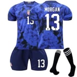 Argentina Borta Set #22 #10 #21 #11 T-shirt fotbollsuniform No.13Morgan 28