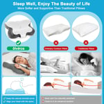 Elviros Cervical Memory Foam Pillow, Ergonomic Orthopedic Deep Sleep Neck Groove