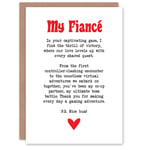 Greeting Card Love Poem Gamer Nerd Fiancé Romantic Poetry Fun Valentine's Day