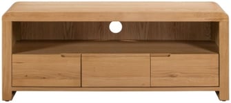 Curve Oak 115cm TV Unit