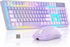 Wireless Gaming Keyboard and Mouse Combo, MageGee V550 2.4G Rechargeable RGB & -