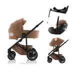 Komplett barnevogn, Britax, Smile 5Z, Warm Caramel Lux + Baby-Safe Pro & Base 5Z Vario