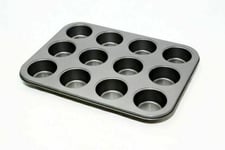 BUN MUFFIN & CUPCAKE BAKING PAN TRAY TIN CUP CAKES YORKSHIRE PUDDING35X26X3CM