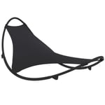 Transat Chaise Longue Bain De Soleil Lit De Jardin Terrasse Meuble D'extérieur À Bascule Avec Roues Acier Et Textilène Noir Helloshop26 02_0012963