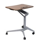 FTFTO Home Accessories Desks Dining Tables Computer Tables Bedside Tables Mobile Laptop Table Mobile Standing Laptop Desks Height Adjustable Rolling Sit Stand Workstation with Casters Lectern