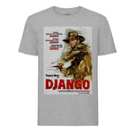 T-Shirt Homme Col Rond Django Vieille Affiche De Film Rétro Poster Cinéma Vintage Western