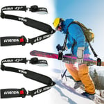 2 Packs Sangle de Ski et Courroies de Support de Poteau Ski Carrier Wraps Cravates avec Réglable Sangles de Ski pour Les Familles Hommes Femmes Enfants