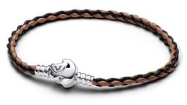 Pandora Disney x The Lion King Clasp Sterling silver brunt läderarmband 593361C01-S3